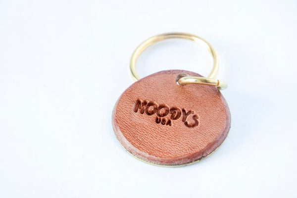Brass & Leather Keychain - Moody's Leather Co. 