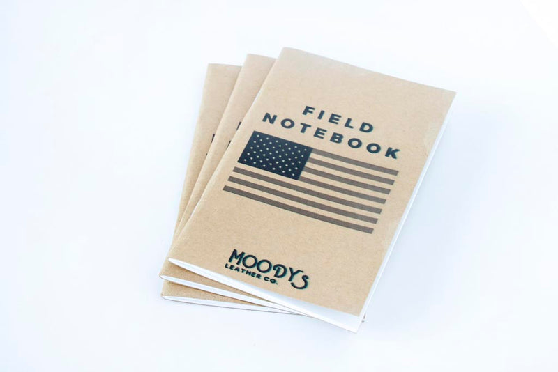 Field Notebook (Pack of 3) - Moody's Leather Co. 