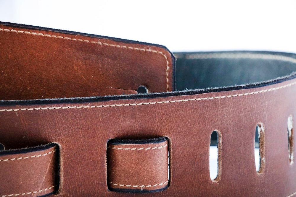 Brown & Black Reversible Guitar Strap – Moody's Leather Co.