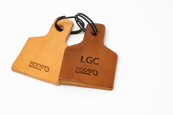 Cow Tag Keychain - Moody's Leather Co. 