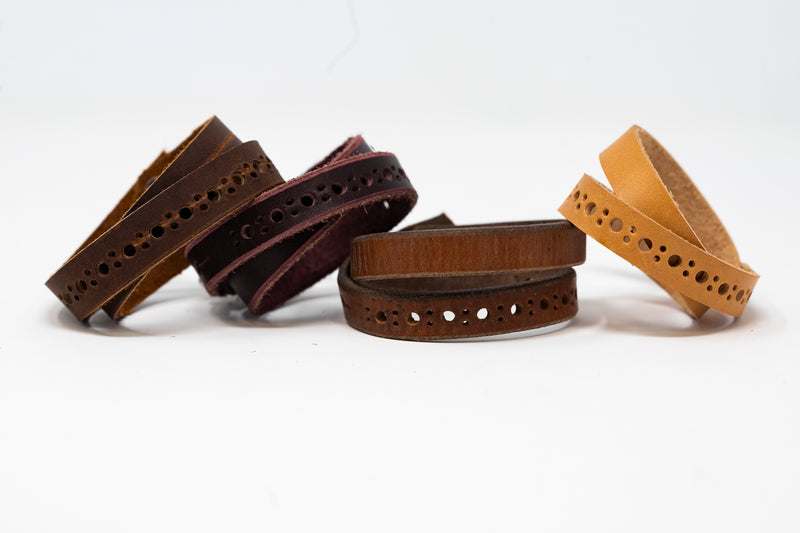 Double Wrap Leather Cuff - Moody's Leather Co. 